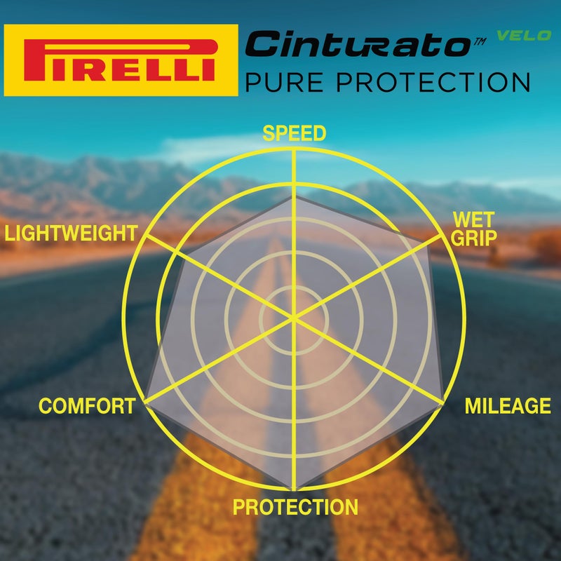 Pirelli Cinturato Velo TLR 28-622 (700 x 28c) Road Bike Tire - Ultimate Protection for Confidence in Harsh Conditions - Versatile Design for Long-Distance Adventures (1 Tire) - Image 3